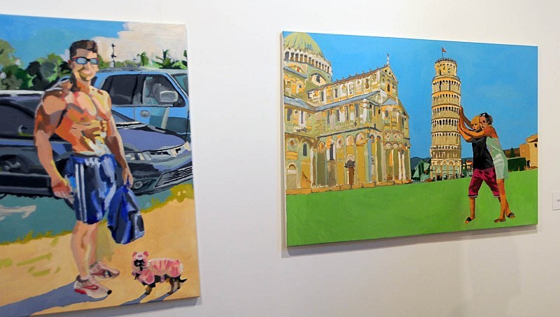 El pintor Juan J. Valencia expone en Maspalomas �Extra�os d�as felices�