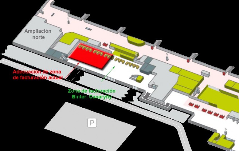 El Aeropuerto de Gran Canaria inicia la mejora la zona de facturaci�n interinsular del edificio terminal