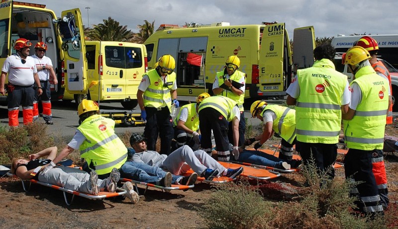 Simulacro de accidente a�reo en el Aeropuerto de Gran Canaria