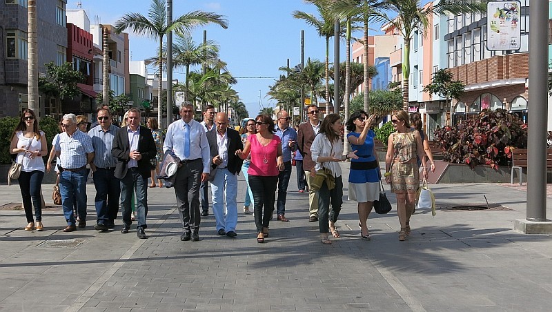 La zona peatonal de Vecindario �ejemplo de buena pr�ctica� en el uso de los fondos Feder Europeos