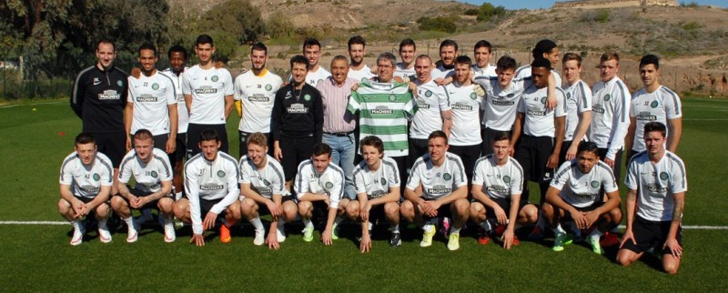 El alcalde de San Bartolom� visita al Celtic y PSV   