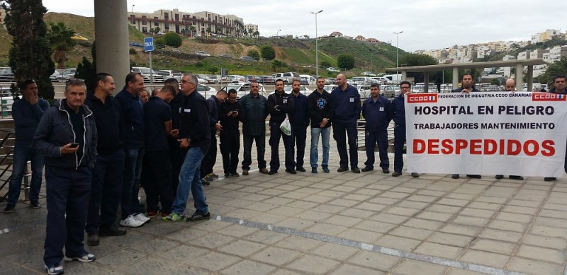 Trabajadores de mantenimiento Hospital Negr�n se movilizan