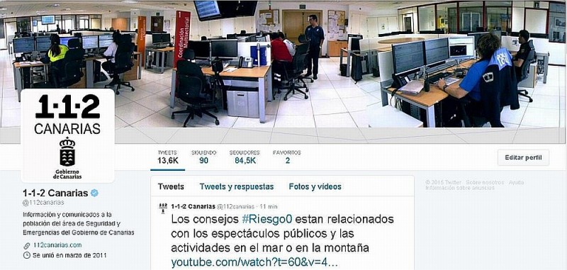 El 1-1-2 Canarias recuerda en Semana Santa �Riesgo 0�