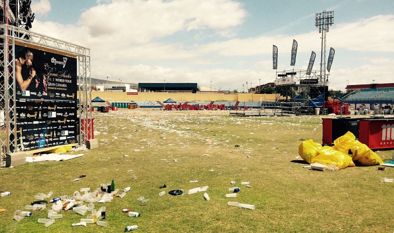 El concierto de Romeo Santos  deja 3 toneladas de basura