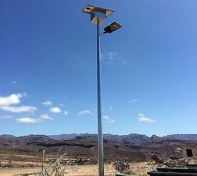 El Ayuntamiento instala 18 farolas fotovoltaicas en El Salobre, Ayagaures y El Matorral