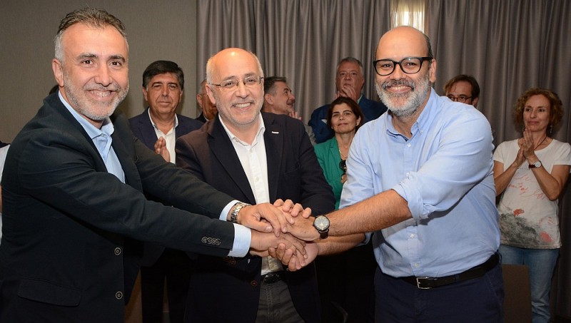 NC, PSOE y Podemos firman un  acuerdo para gobernar el Cabildo de Gran Canaria