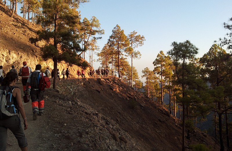 La caminata nocturna del Tenderetunte desde Cruz Grande a Tunte