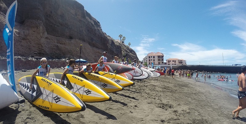 Cuatro surfistas de Maspalomas copan los podios del SUP Race Los Gigantes 