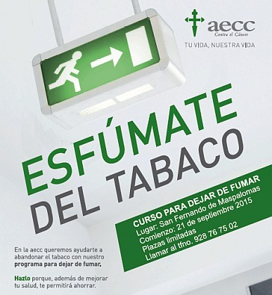 La AECC de Maspalomas organiza un curso gratuito para dejar de fumar
