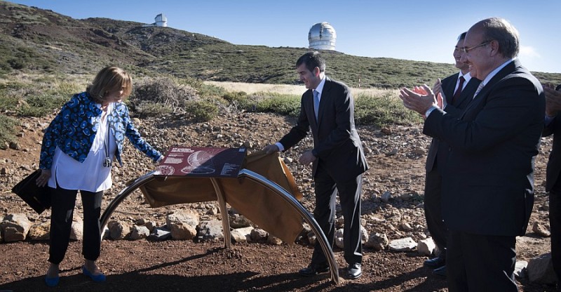Canarias coloca  la primera piedra del Gran Telescopio LST1 de 23m