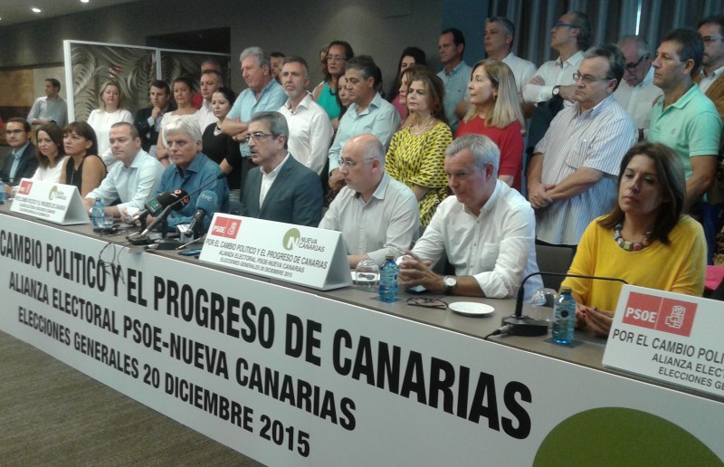 NC y PSOE firman un acuerdo electoral para las elecciones generales del 20D