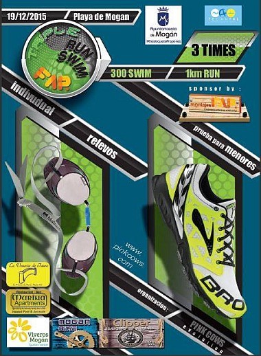 Playa de Mog�n acoge la cuarta edici�n el acuatl�n Triple Swim Run