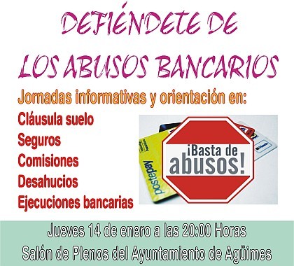Ag�imes celebra unas charlas sobre los abusos bancarios