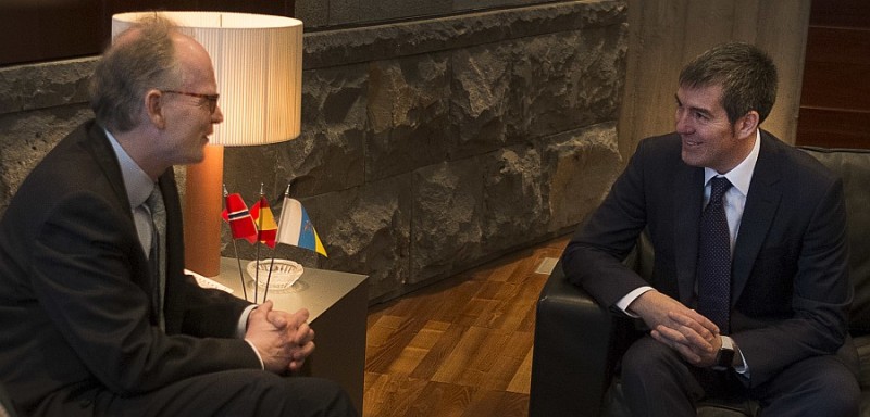 Clavijo expone las ventajas del REF al embajador de Noruega